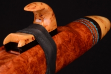 Amboyna Burl Native American Flute, Minor, Low E-4, #G33G